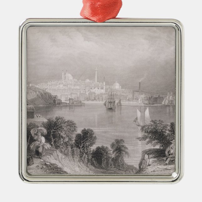 A View of Baltimore Metal Ornament (Front)