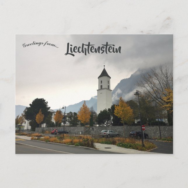 A View of Balzers Liechtenstein Postcard (Front)