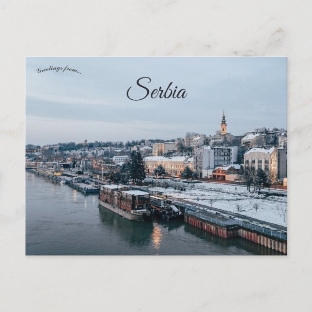 A View of Belgrade Serbia Postcard (Front)