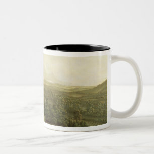 A View of Boxhill, Surrey, with Dorking in the Dis Two-Tone Coffee Mug