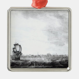 A View of Charles-Town Metal Ornament