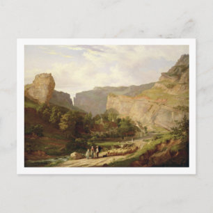 A View of Cheddar Gorge (oil on canvas) Postcard
