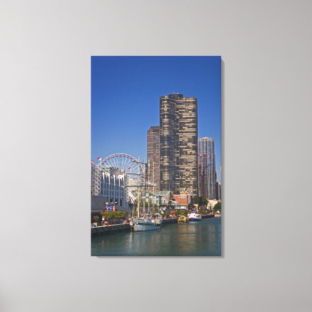 A view of Chicago's Navy Pier Canvas Print (Front)