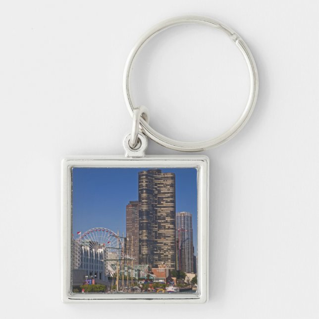 A view of Chicago's Navy Pier Keychain (Front)