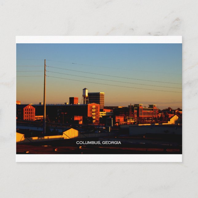 A view of Columbus, GA taken from Phenix City, AL Postcard (Front)