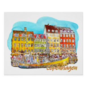 A view of Copenhagen Poster
