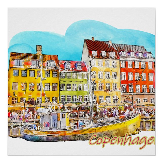 A view of Copenhagen Poster (Front)