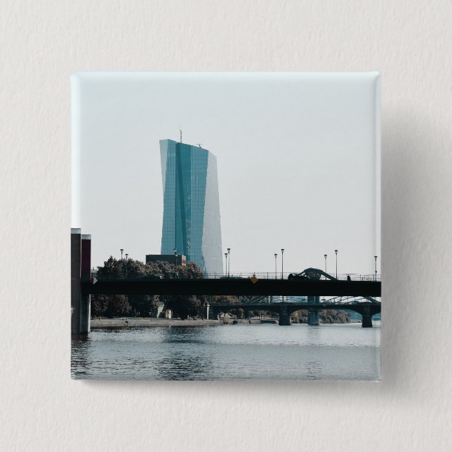 A view of Frankfurt 2 Inch Square Button (Front)