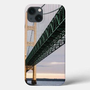 A view of Mackinac Bridge from Lake Michigan 2 iPhone 13 Case