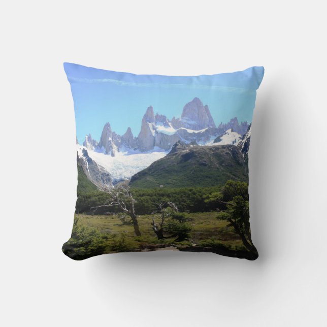 A View Of Mount Fitz Roy Throw Pillow (Front)