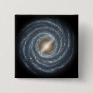 A view of our own Milky Way Galaxy 2 Inch Square Button