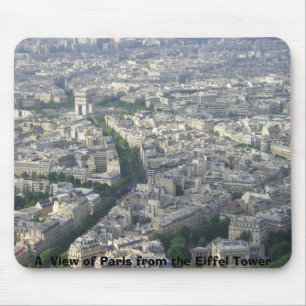 A  View of Paris from the Eiffel Tower Mouse Pad