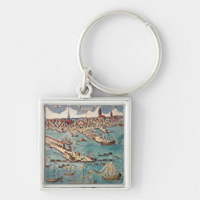 A View of Part of the Town of Boston Keychain (Front)
