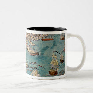 A View of Part of the Town of Boston Two-Tone Coffee Mug
