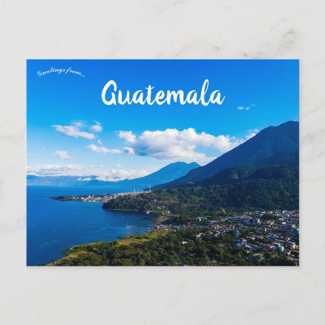 A View of San Juan La Laguna Guatemala Postcard (Front)