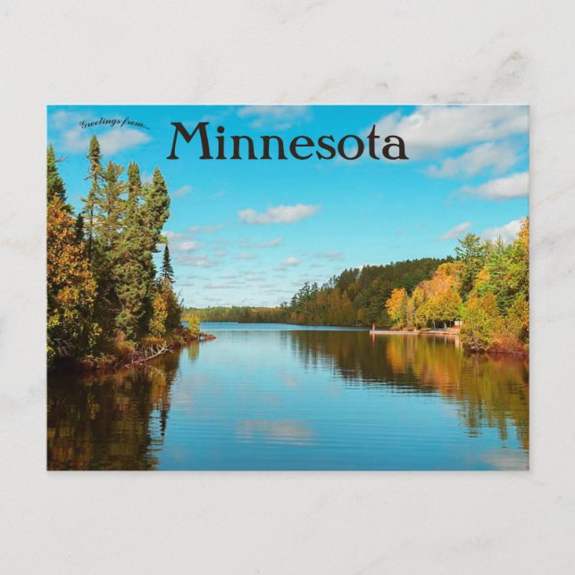 A View of Sawbill Lake Minnesota Postcard (Front)