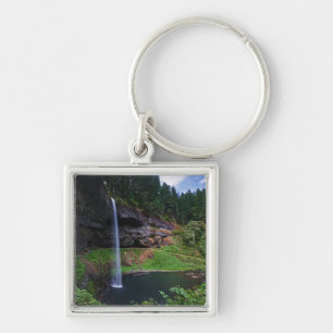A view of South Falls in Silver Falls State Park Keychain
