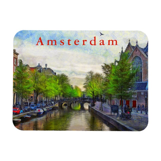 A view of the canal near Oudekerk. Magnet (Horizontal)