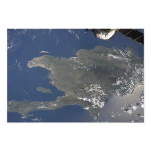 A view of the Caribbean island of Hispaniola Photo Print