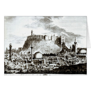 A view of the city and castle of Aleppo, Syria