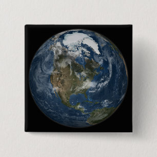 A view of the Earth 2 Inch Square Button