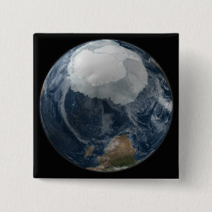 A view of the Earth 2 Inch Square Button