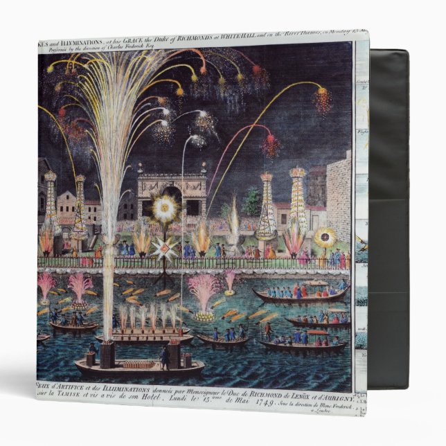 A view of the Fire-workes and Illuminations Binder (Front/Inside)