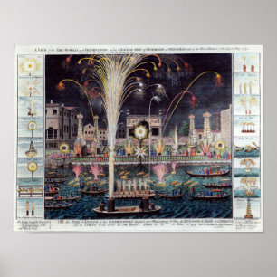 A view of the Fire-workes and Illuminations Poster