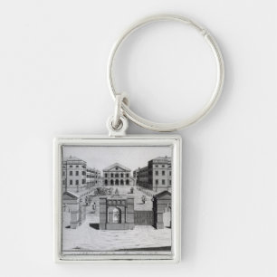 A View of the Foundling Hospital, 1756 Keychain