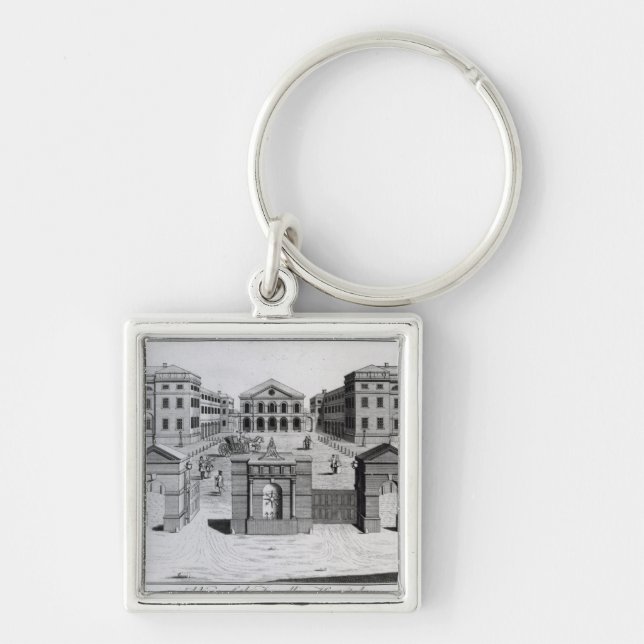 A View of the Foundling Hospital, 1756 Keychain (Front)
