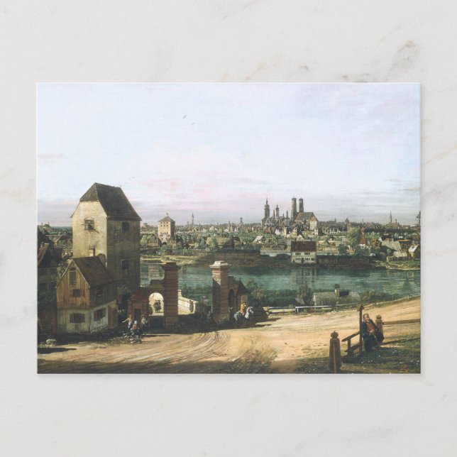 A View of the German City Munich by B. Bellotto Postcard (Front)