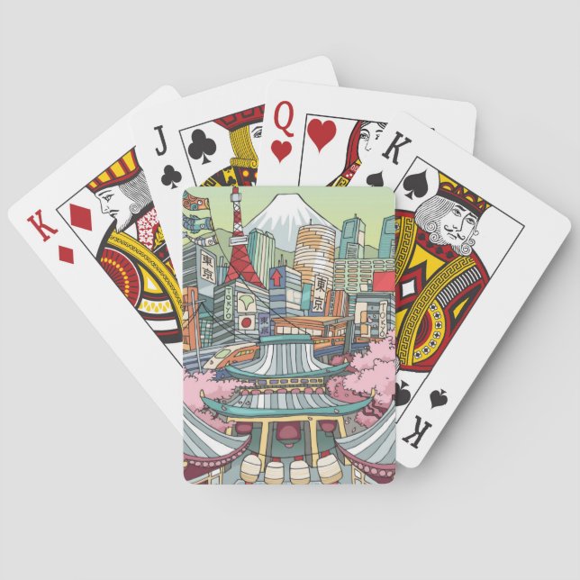 A View of Tokyo Playing Cards (Back)