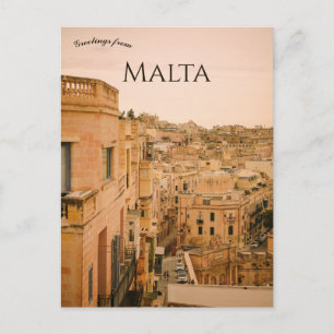 A View of Valletta Malta Postcard