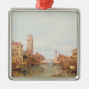 A View of Verona, 1848 (oil on canvas) Metal Ornament