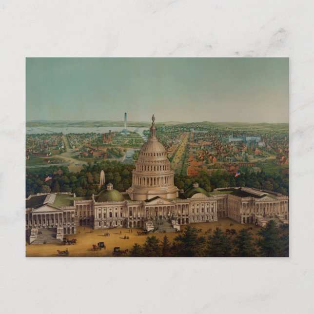 A View Of Washington DC Postcard (Front)