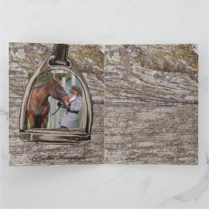 a view through a stirrup  card