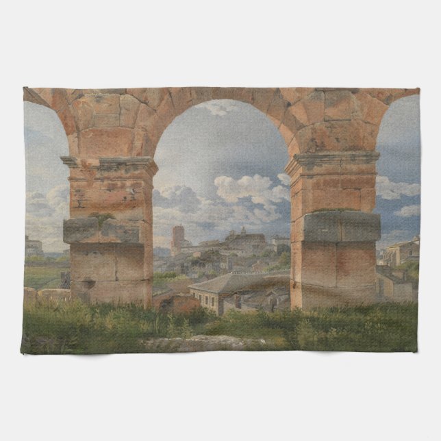 A View through Three Arches of the Colosseum Kitchen Towel (Horizontal)