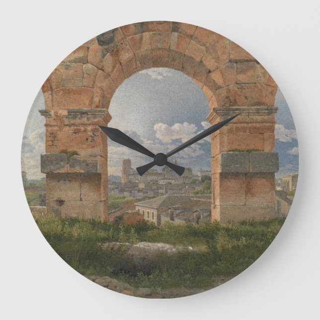 A View through Three Arches of the Colosseum Large Clock (Front)