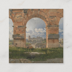 A View through Three Arches of the Colosseum Square Business Card