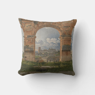 A View through Three Arches of the Colosseum Throw Pillow