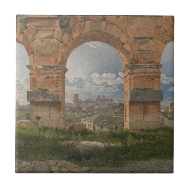 A View through Three Arches of the Colosseum Tile (Front)
