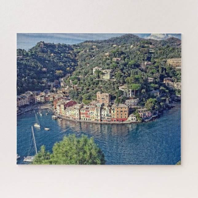 A View to Portofino, Italia - 16x20 - 520 pcs. Jigsaw Puzzle (Horizontal)