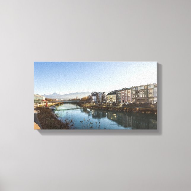 A Villach winter landscape Canvas Print (Front)