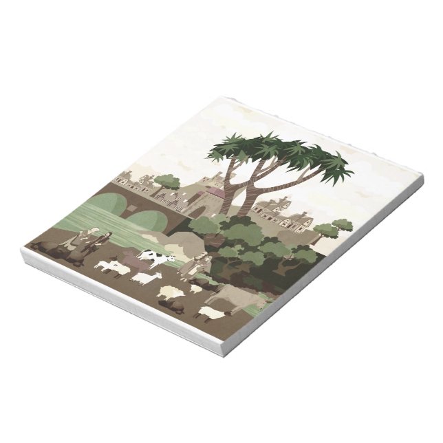 A village in the Middle Ages Notepad (Rotated)