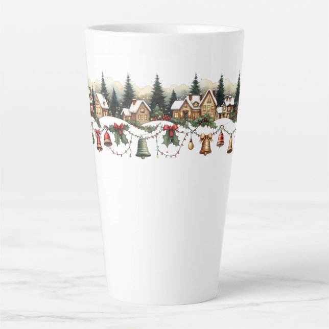 A Village Wrapped in Christmas Magic Latte Mug (Front)