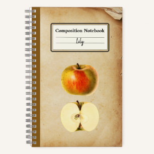 A Vintage Apple and a Half Personalized Comp Notebook