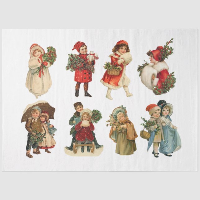A Vintage Christmas Series Design 7 Tissue Paper (Front)