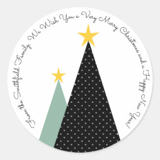 A Vintage Christmas Sticker Tag