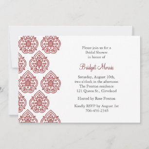 A Vintage Damask Bridal Shower Invitation