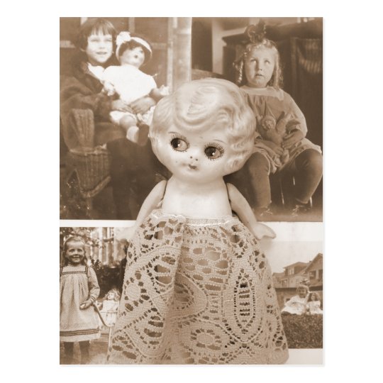 A Vintage Doll Affair Postcard